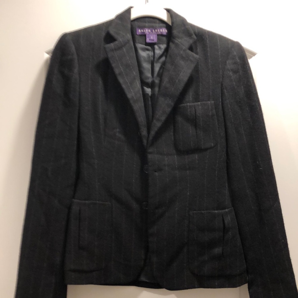Purple label Ralph Lauren cashmere pinstripe blazer size 2